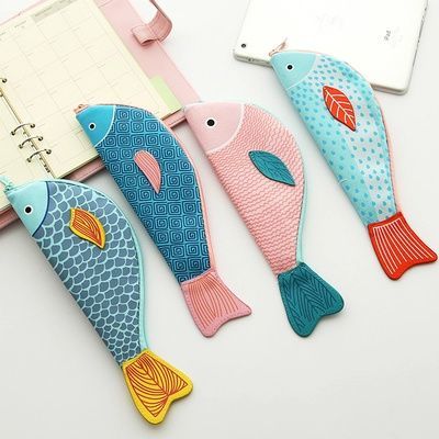 娜娜家小清新魚形化妝品文具收納袋創(chuàng)意文藝和風(fēng)筆簾帆布拉鏈筆袋-淘寶網(wǎng)